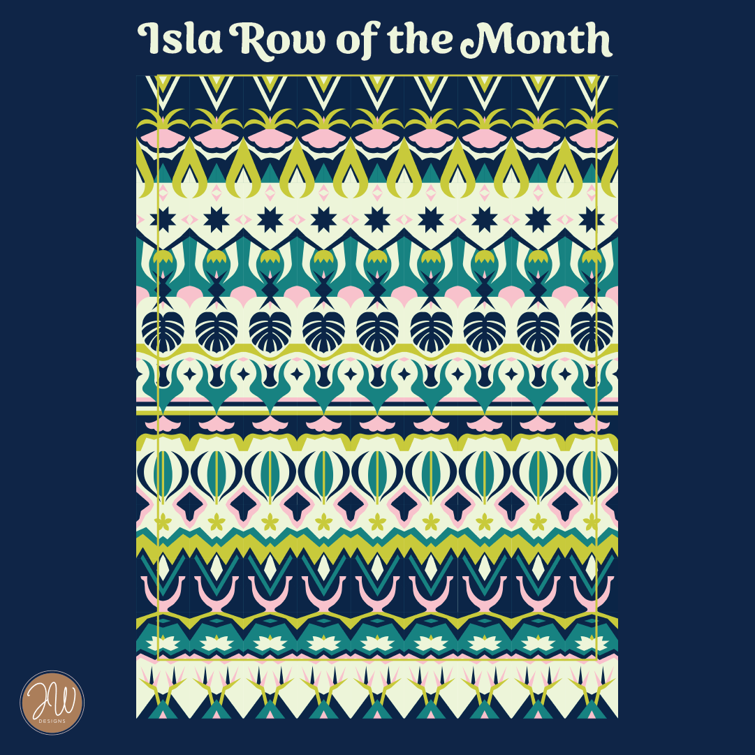 Isla Quilt Pattern - Julia Wachs Designs - A digital mock-up of the Isla cover quilt.