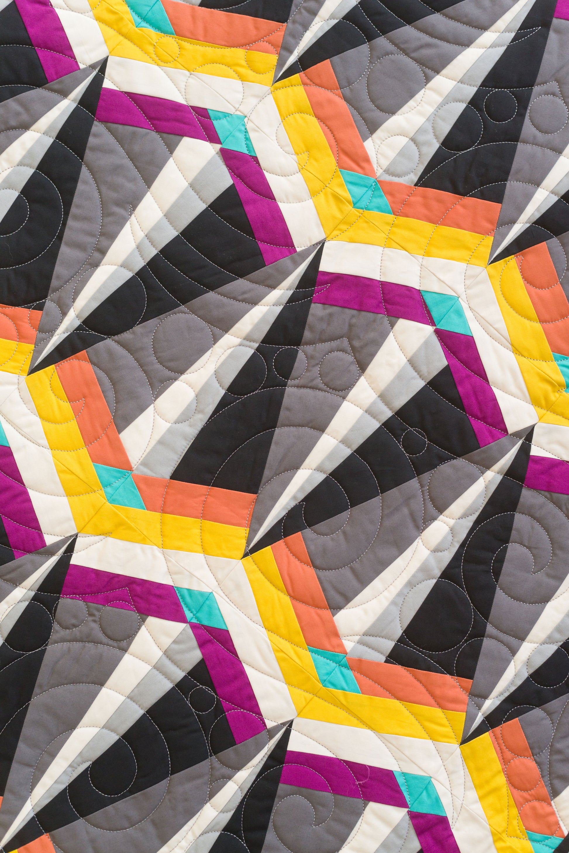 Skye Quilt Pattern - Julia Wachs Designs - A closeup of the Skye cover quilt.